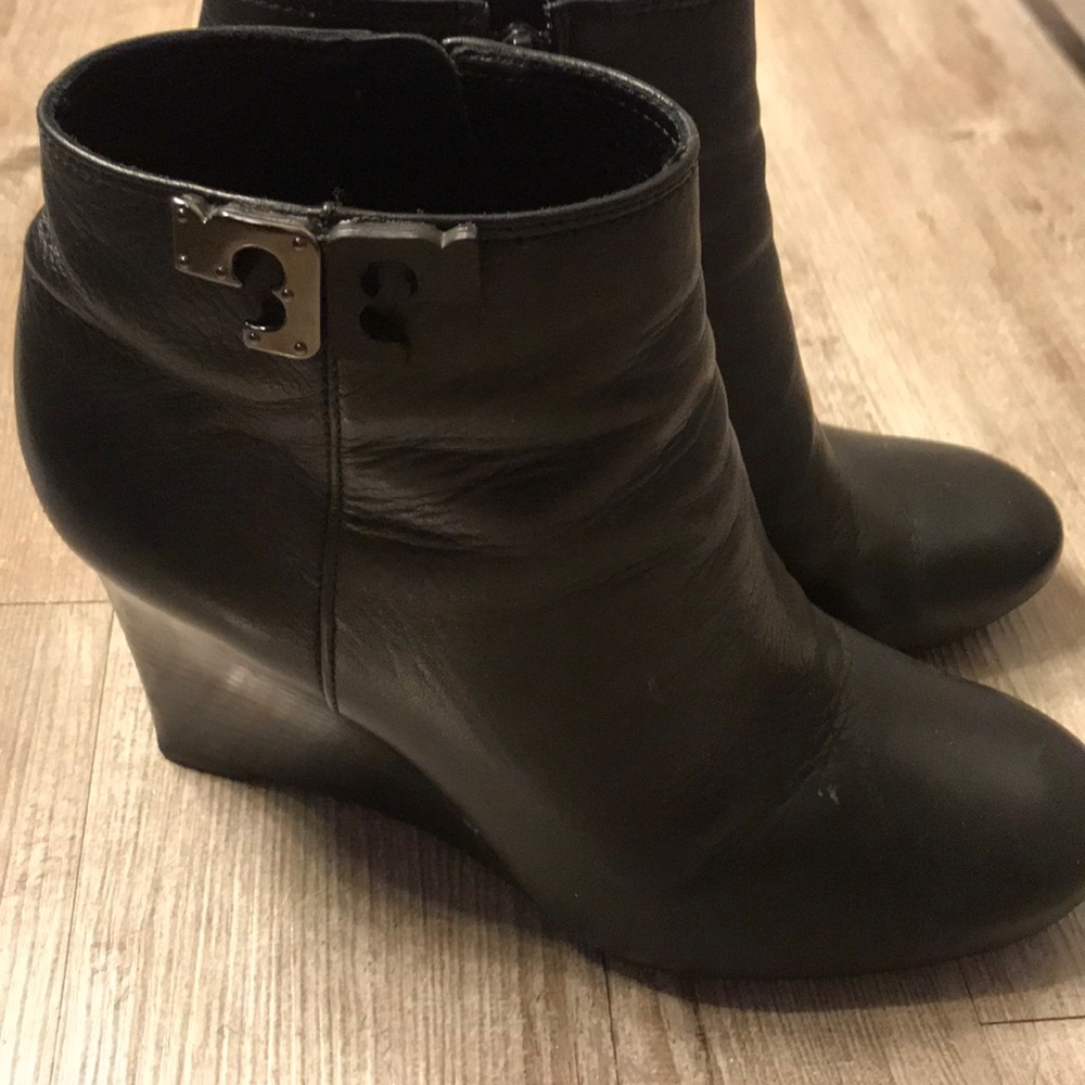 Tory Burch leather wedge bootie